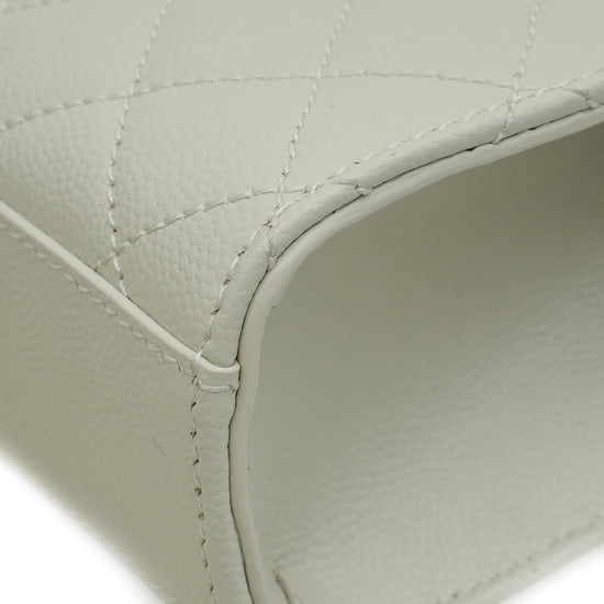 YSL Blanc Vintage Mix Quilted Envelope Small Shoulder Bag-YSL-THE CLOSET