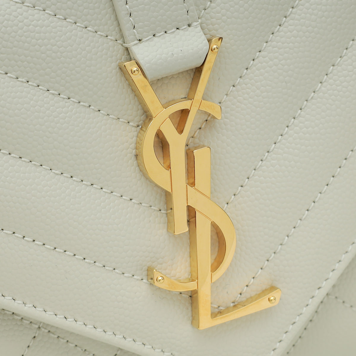 YSL Blanc Vintage Mix Quilted Envelope Small Shoulder Bag-YSL-THE CLOSET