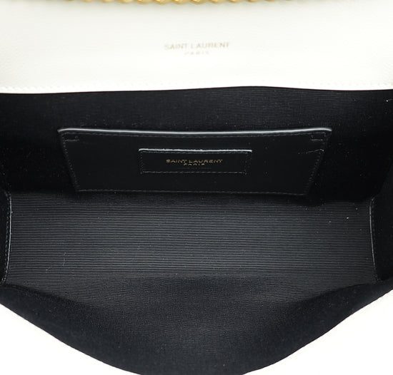 YSL Blanc Vintage Mix Quilted Envelope Small Shoulder Bag-YSL-THE CLOSET