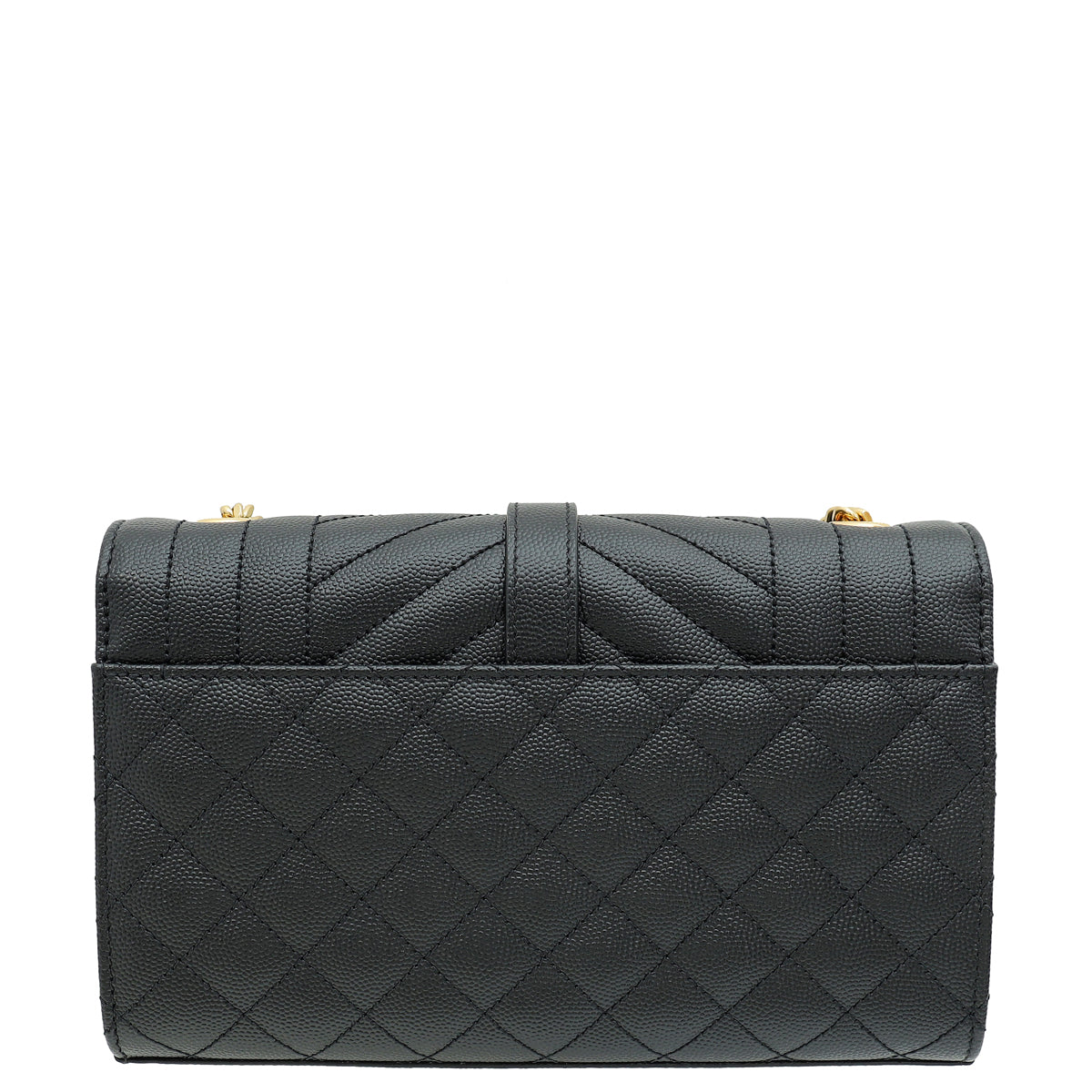 YSL Black Mix Quilted Envelope Small Shoulder Bag-YSL-THE CLOSET