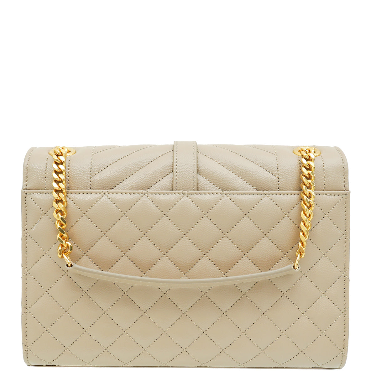 YSL Beige Mix Quilted Envelope Medium Shoulder Bag-YSL-THE CLOSET