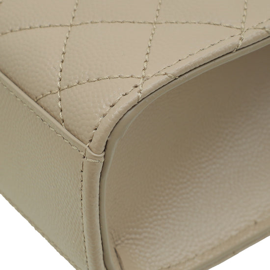 YSL Beige Mix Quilted Envelope Medium Shoulder Bag-YSL-THE CLOSET