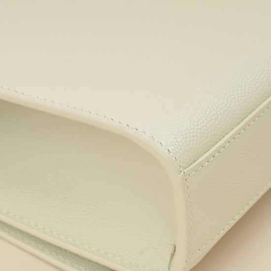 YSL Blanc Vintage Monogram Kate Medium Shoulder Bag-YSL-THE CLOSET