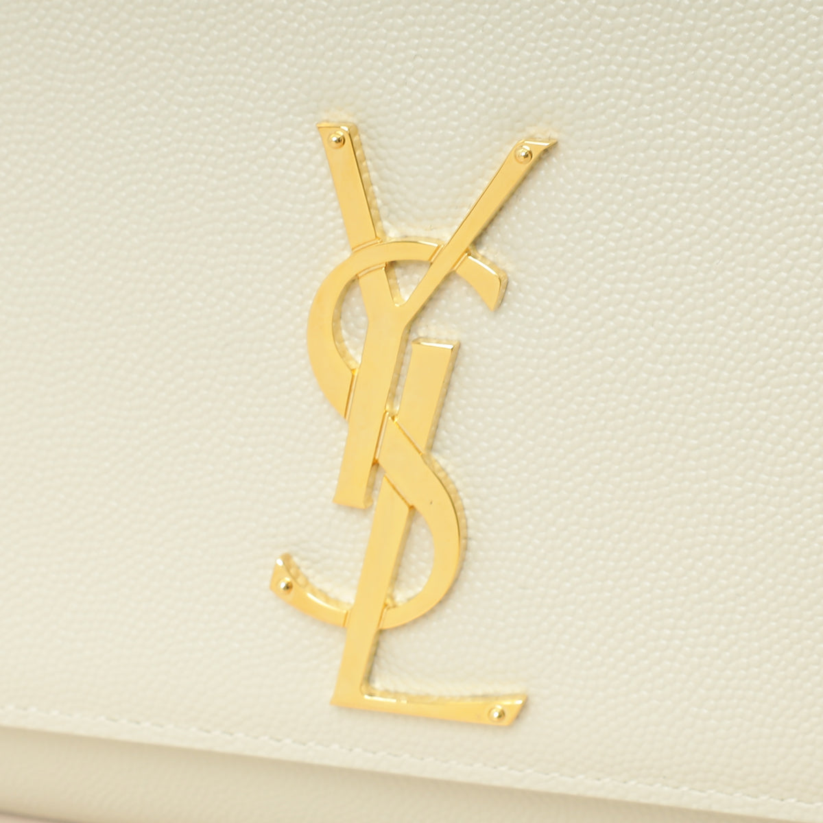 YSL Blanc Vintage Monogram Kate Medium Shoulder Bag-YSL-THE CLOSET