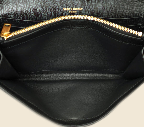 YSL Black Cassandre Chain Wallet-YSL-THE CLOSET