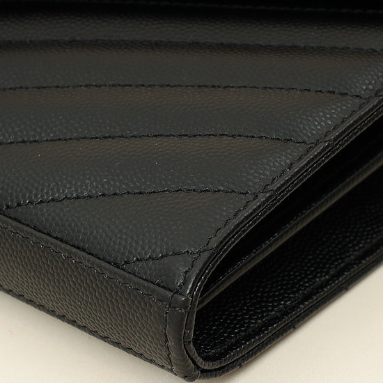 YSL Black Cassandre Chain Wallet-YSL-THE CLOSET