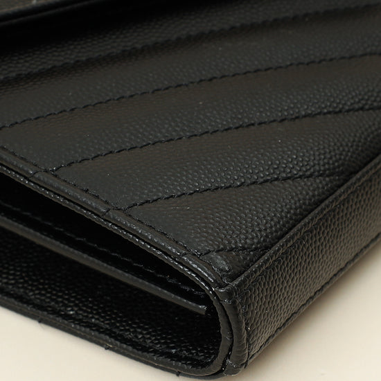 YSL Black Cassandre Chain Wallet-YSL-THE CLOSET