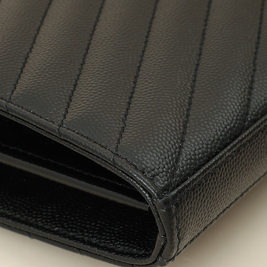 YSL Black Cassandre Chain Wallet-YSL-THE CLOSET