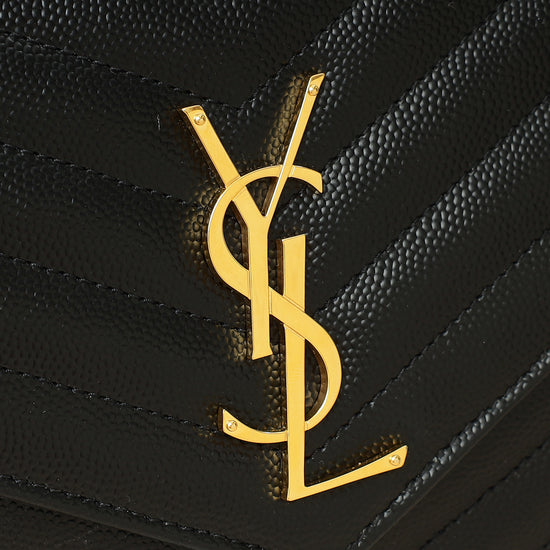YSL Black Cassandre Chain Wallet-YSL-THE CLOSET