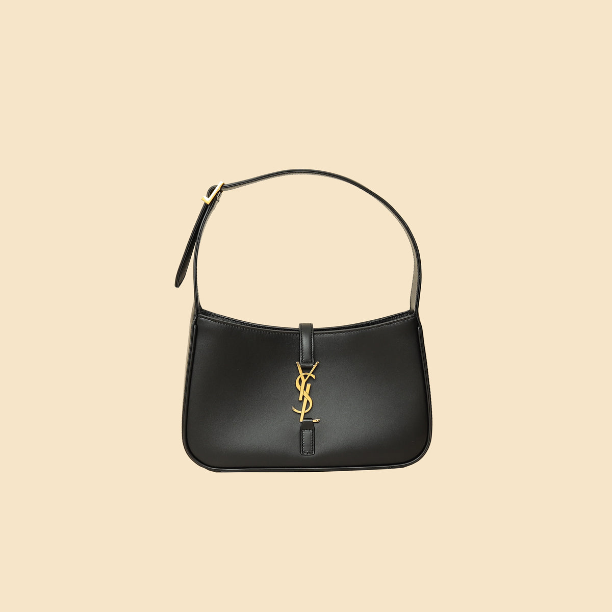 YSL Black LE 5 À 7 Smooth Hobo Bag-YSL-THE CLOSET