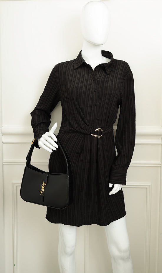 YSL Black LE 5 À 7 Smooth Hobo Bag-YSL-THE CLOSET