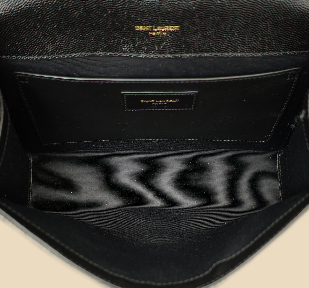 YSL Black Mix Quilted Envelope Medium Shoulder Bag-YSL-THE CLOSET