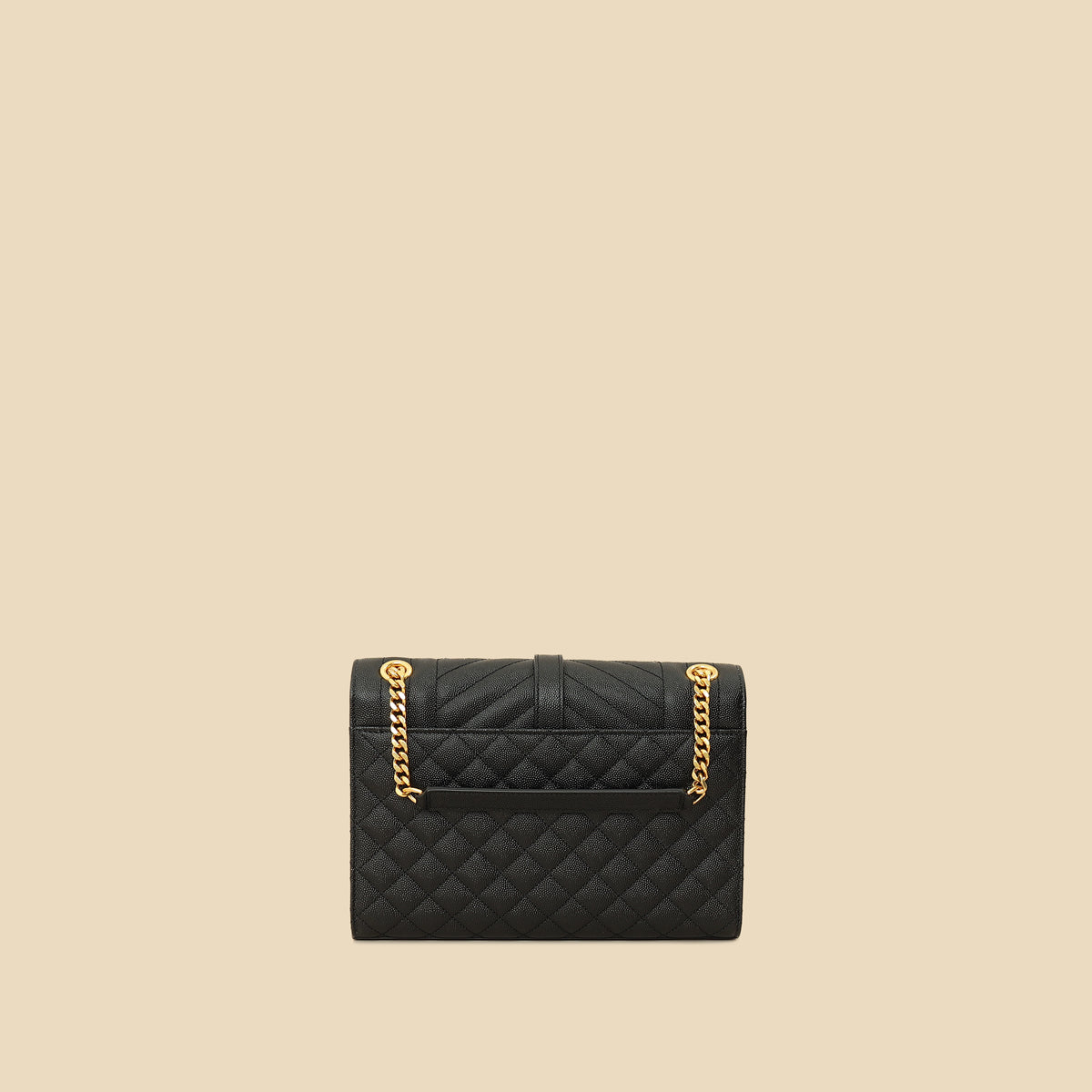 YSL Black Mix Quilted Envelope Medium Shoulder Bag-YSL-THE CLOSET