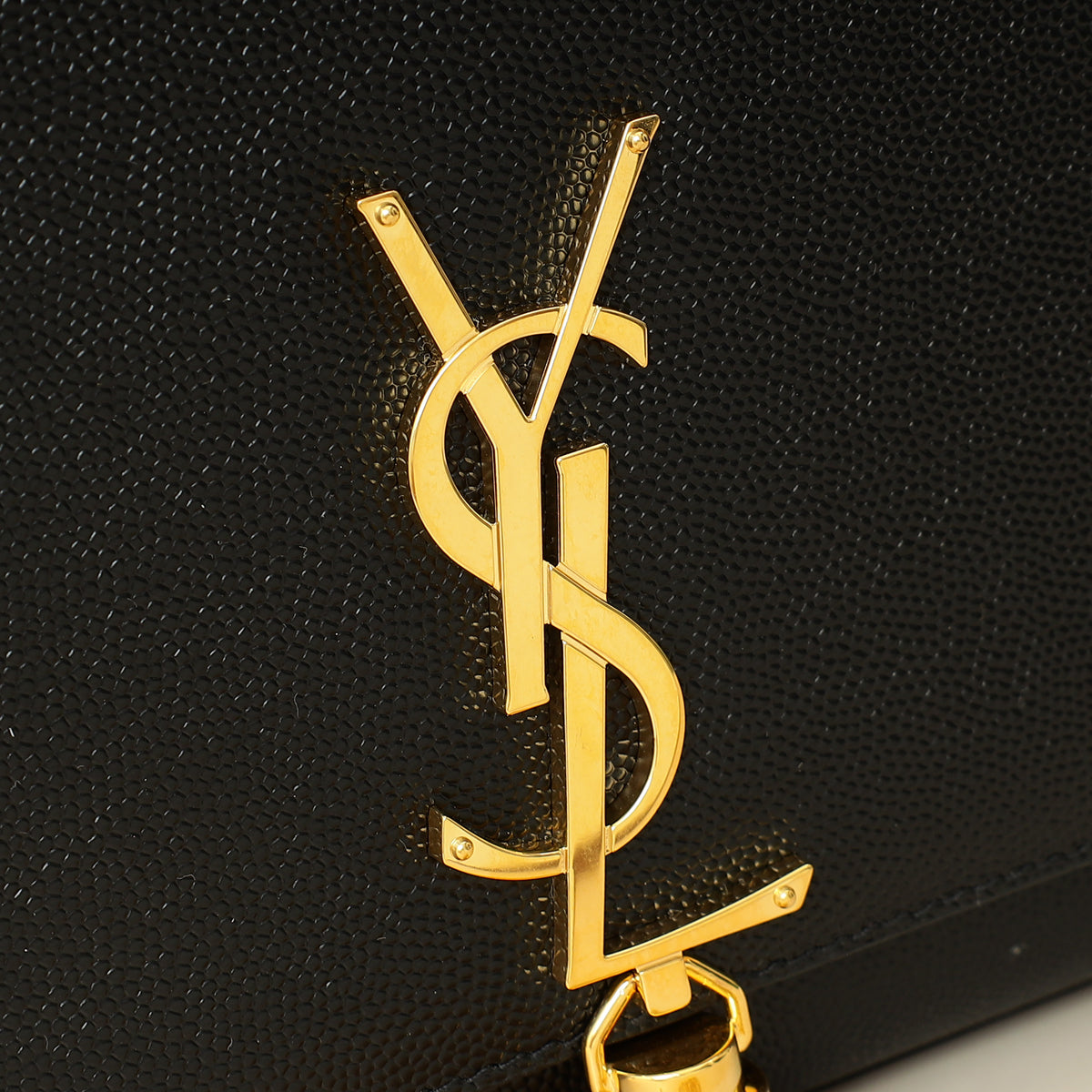 YSL Black Monogram Kate Tassel Medium Shoulder Bag-YSL-THE CLOSET