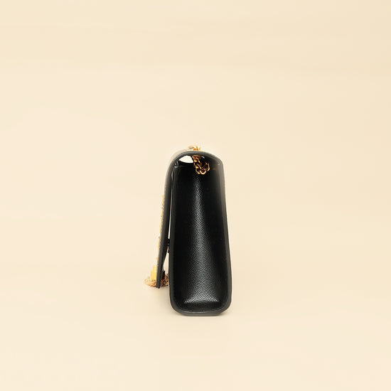 YSL Black Monogram Kate Tassel Medium Shoulder Bag-YSL-THE CLOSET