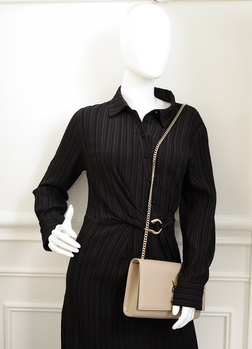 YSL Nude Monogram Kate Shoulder Bag-YSL-THE CLOSET