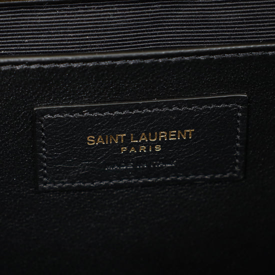 YSL Black Coco Embossed Kate Tassel Medium Shoulder Bag-YSL-THE CLOSET