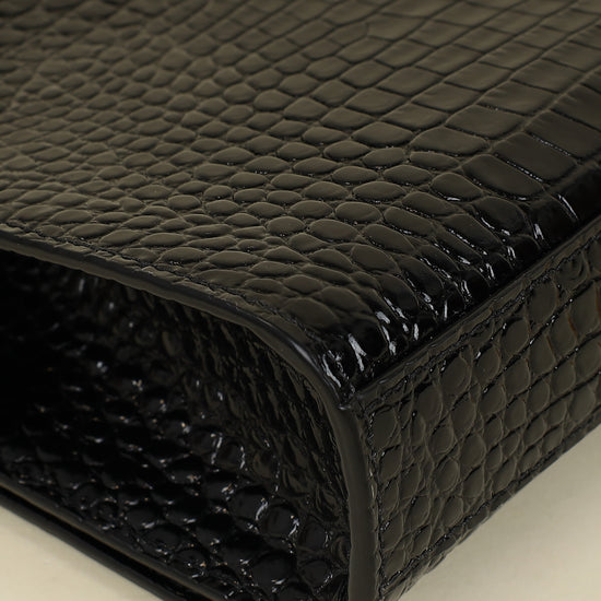 YSL Black Coco Embossed Kate Tassel Medium Shoulder Bag-YSL-THE CLOSET