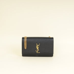 YSL Black Monogram Kate Medium Shoulder Bag
