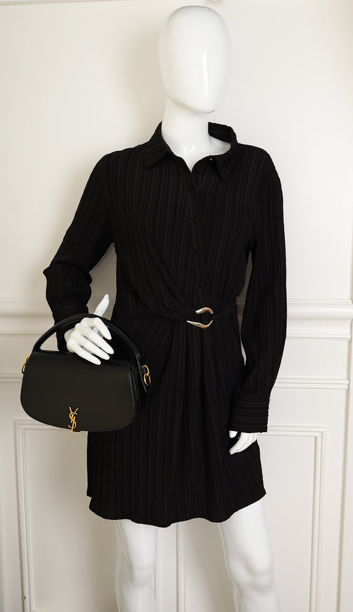 YSL Black Voltaire Top Handle Bag