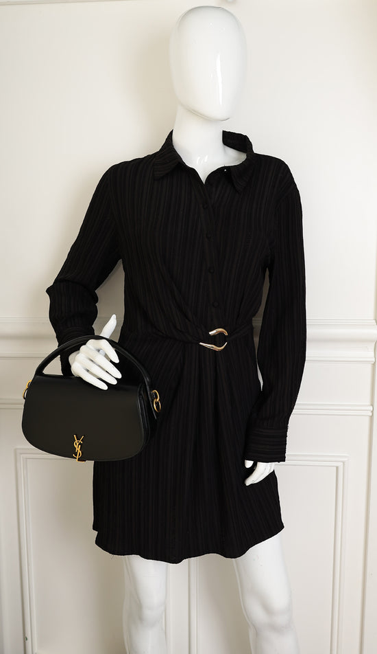 YSL Black Voltaire Top Handle Bag