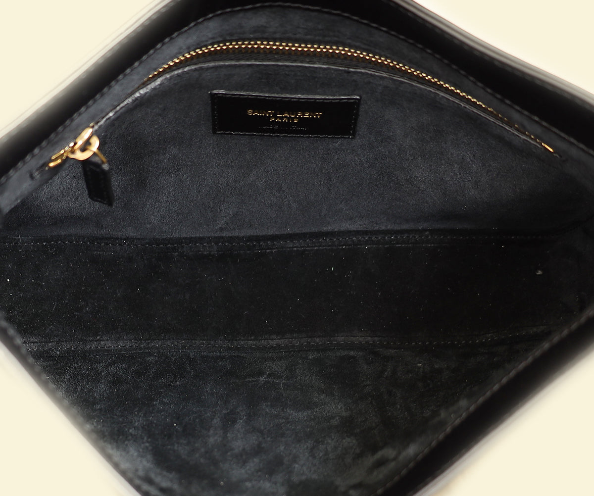 YSL Black LE 5 À 7 Hobo Bag