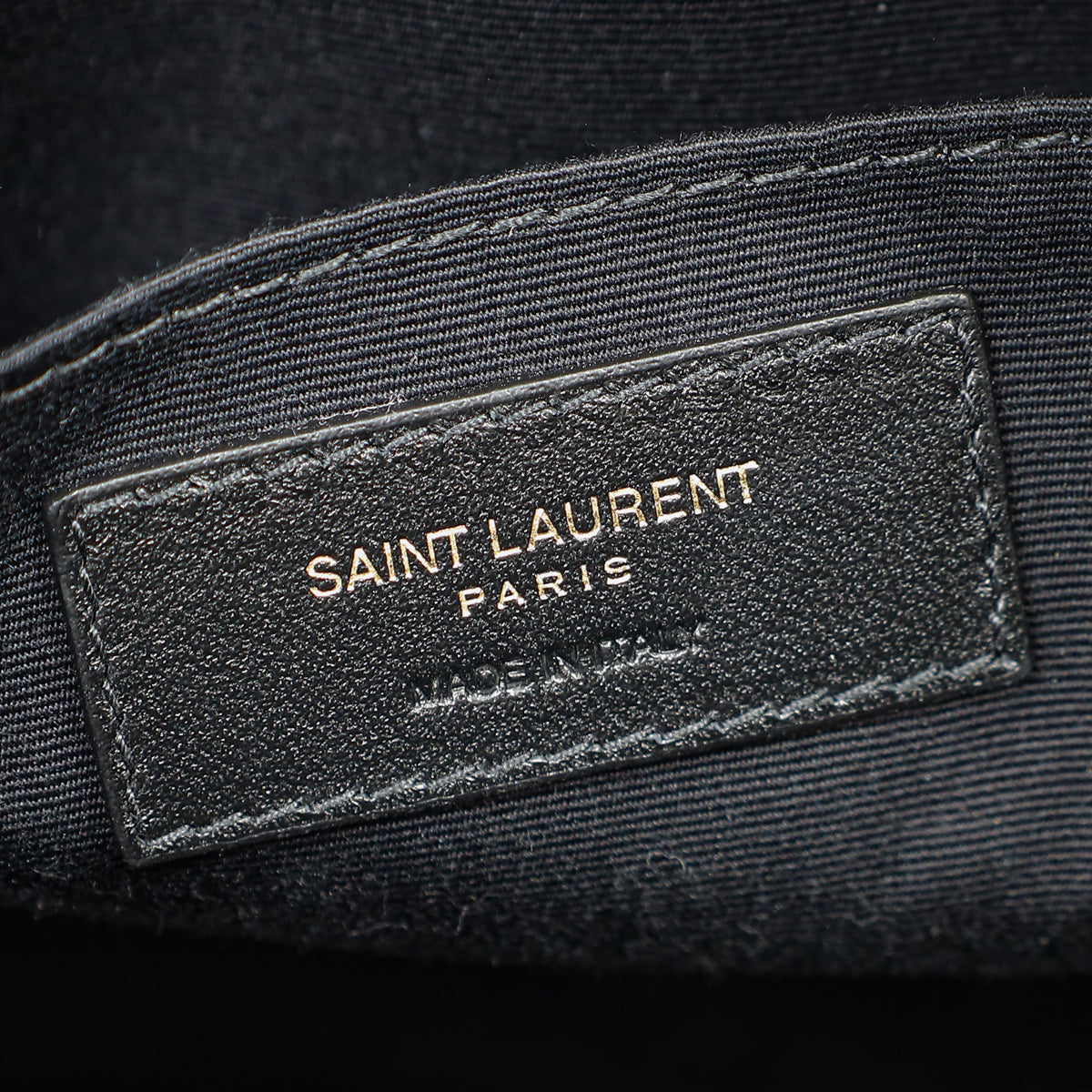 YSL Black Chevron Lou Camera Bag