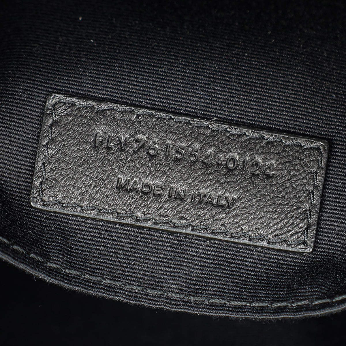 YSL Black Chevron Lou Camera Bag