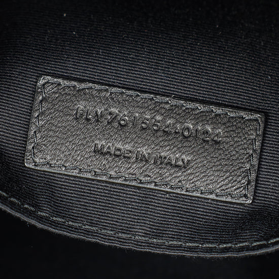 YSL Black Chevron Lou Camera Bag