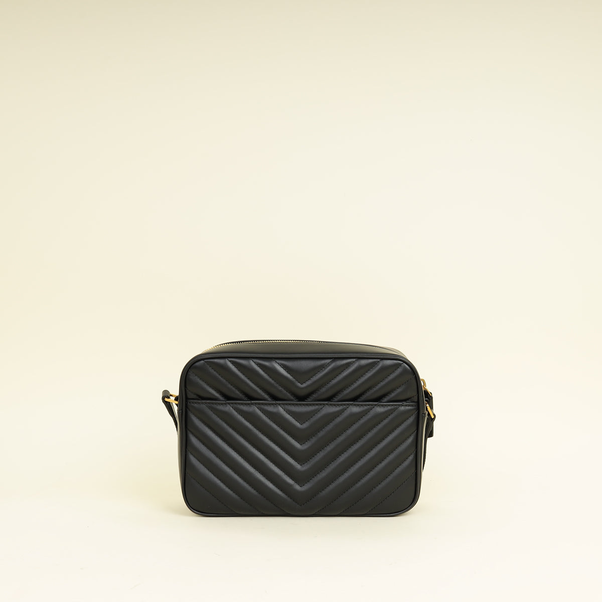 YSL Black Chevron Lou Camera Bag
