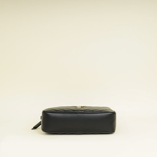 YSL Black Chevron Lou Camera Bag
