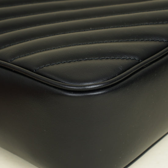 YSL Black Chevron Lou Camera Bag