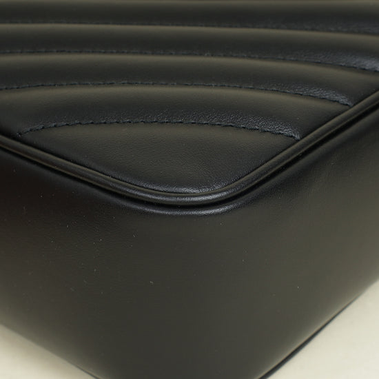 YSL Black Chevron Lou Camera Bag