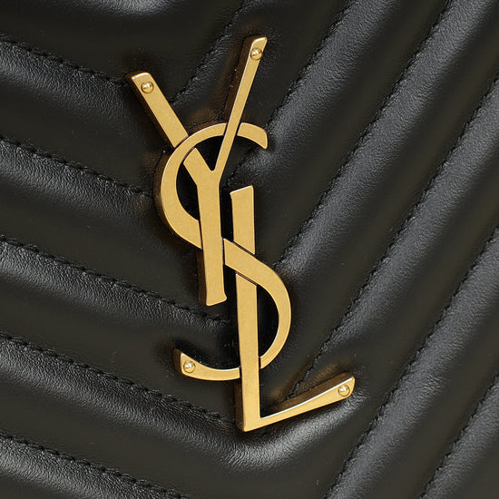 YSL Black Chevron Lou Camera Bag