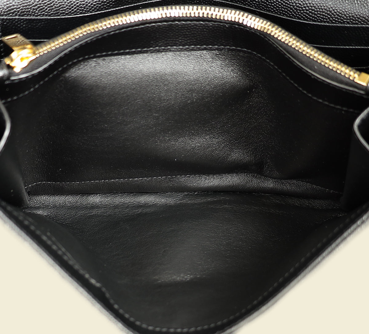 YSL Black Chevron Classic Cassandre Chain Wallet