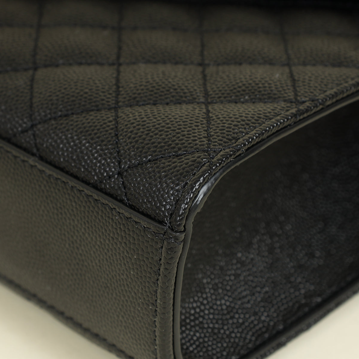 YSL Black Mix Quilted Envelope Medium Shoulder Bag