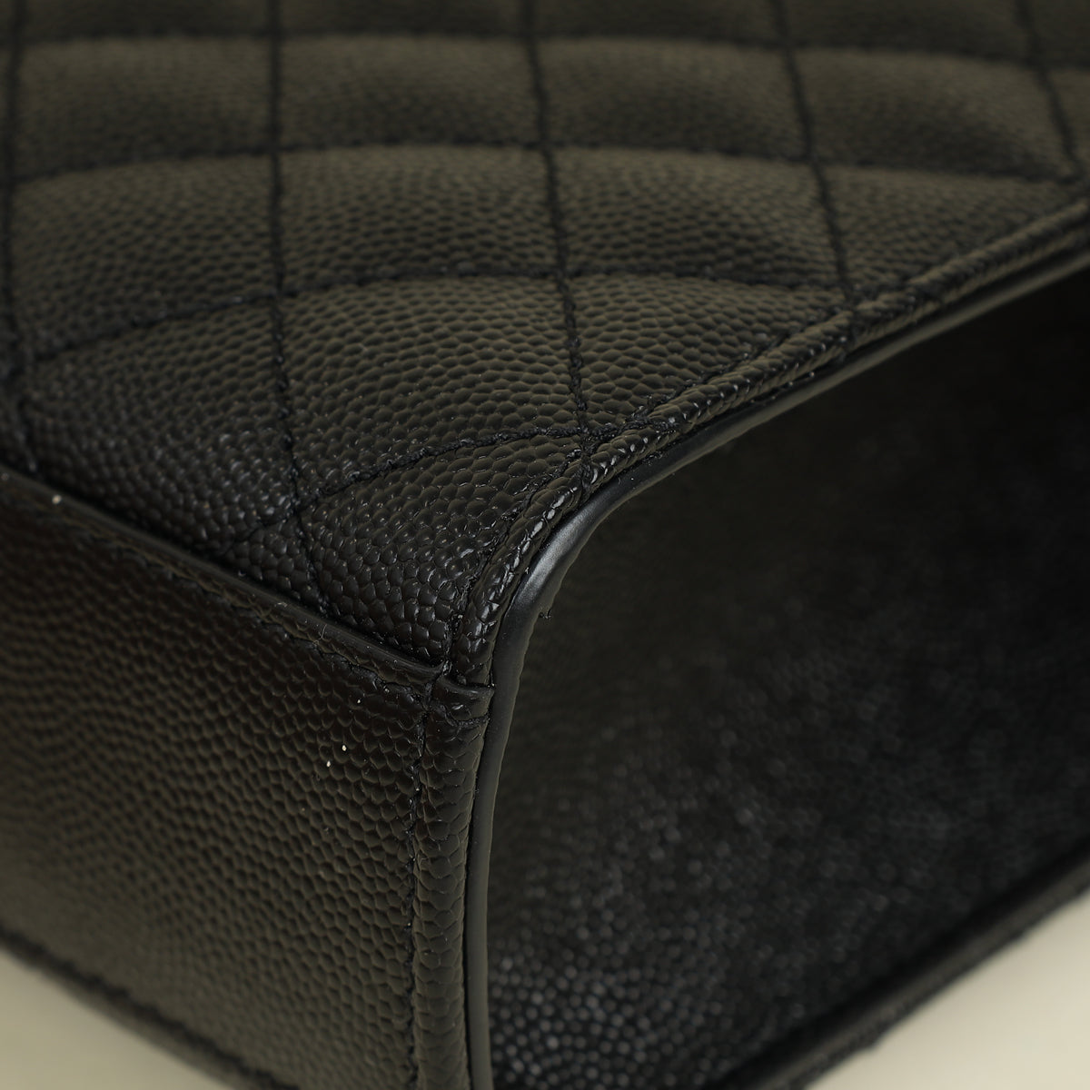 YSL Black Mix Quilted Envelope Medium Shoulder Bag