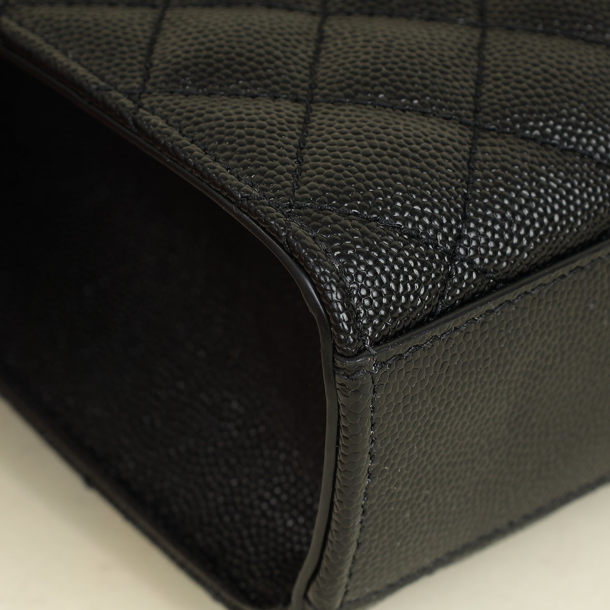 YSL Black Mix Quilted Envelope Medium Shoulder Bag