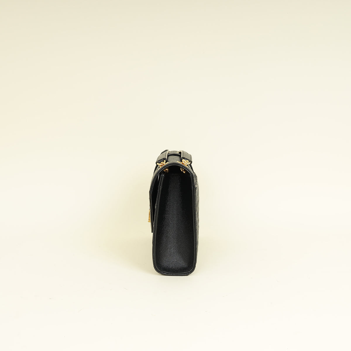 YSL Black Mix Quilted Envelope Medium Shoulder Bag