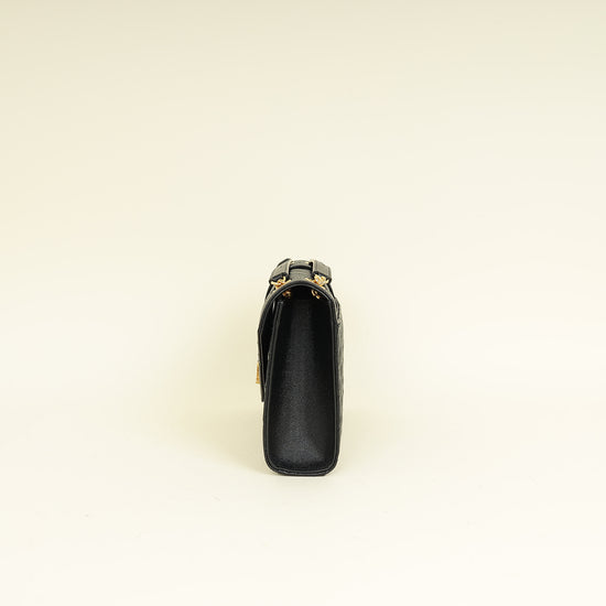 YSL Black Mix Quilted Envelope Medium Shoulder Bag