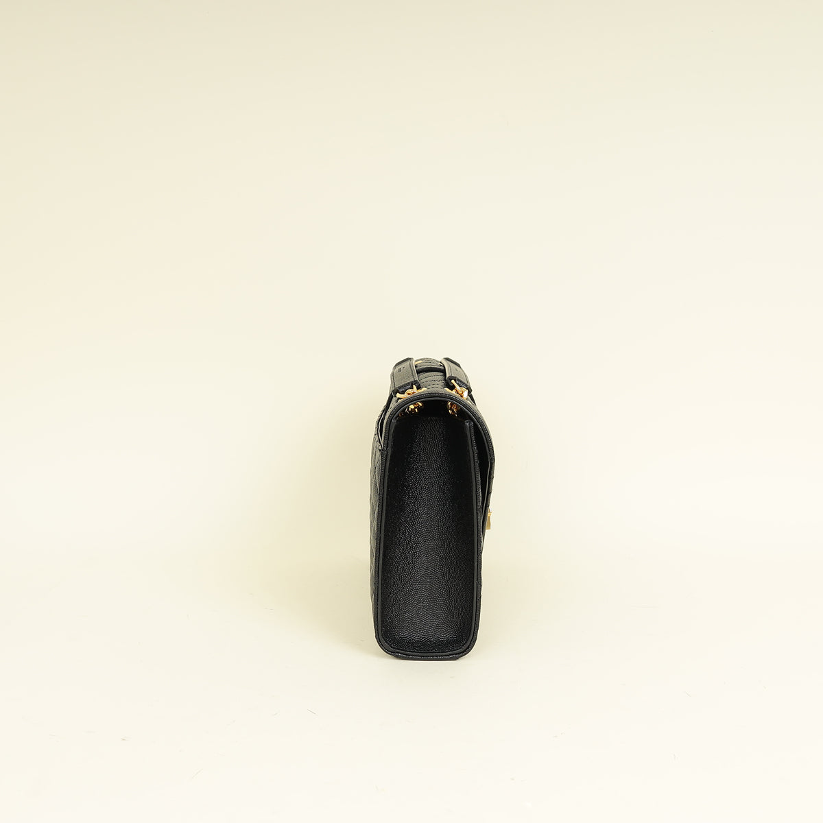 YSL Black Mix Quilted Envelope Medium Shoulder Bag