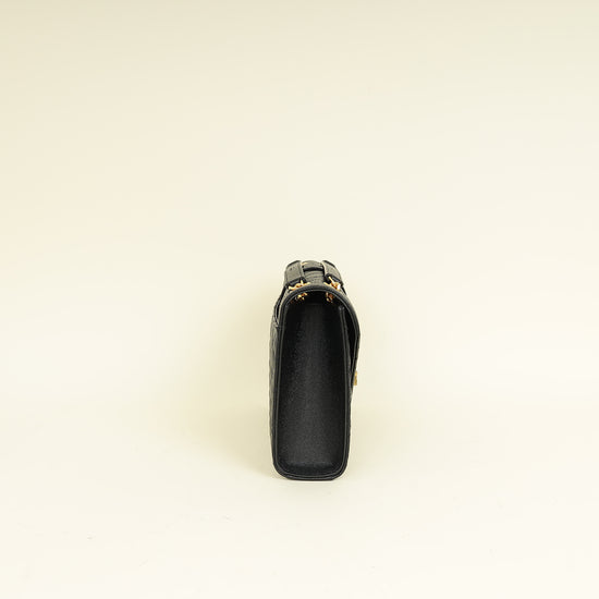 YSL Black Mix Quilted Envelope Medium Shoulder Bag