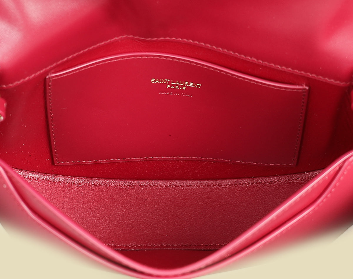 YSL Dark Fuchsia Voltaire Mini Shoulder Bag