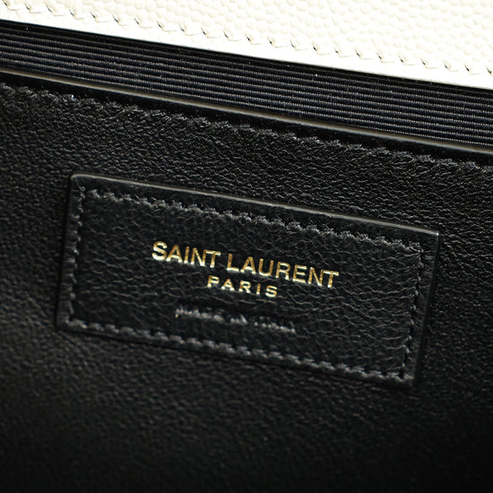 YSL Vintage Blanc Kate Tassel Medium Shoulder Bag