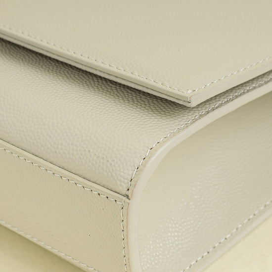 YSL Vintage Blanc Kate Tassel Medium Shoulder Bag