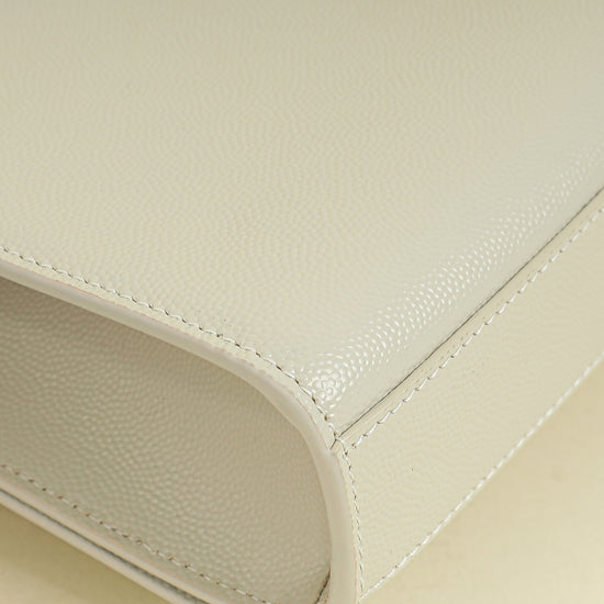 YSL Vintage Blanc Kate Tassel Medium Shoulder Bag