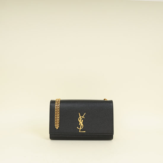 YSL Black Monogram Kate Tassel Medium Shoulder Bag