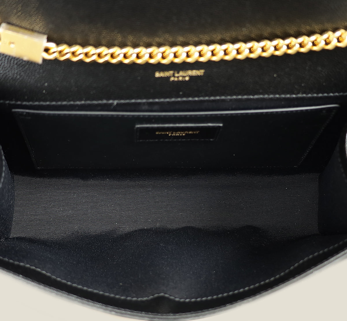 YSL Black Monogram Kate Tassel Medium Shoulder Bag