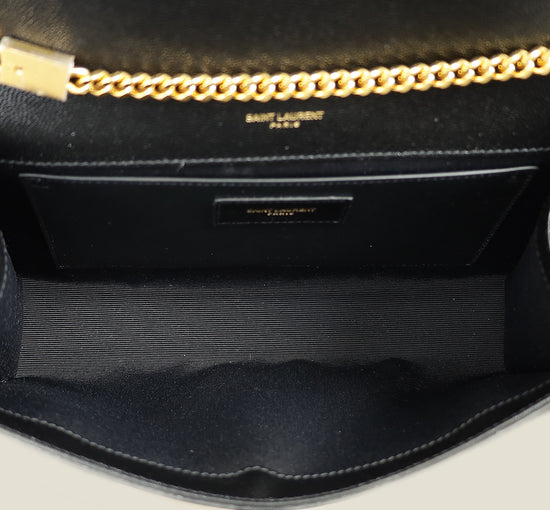 YSL Black Monogram Kate Tassel Medium Shoulder Bag