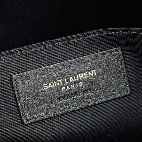 YSL Black Chevron Lou Camera Crossbody Bag